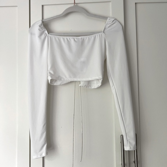 Windsor Rise & Stun crop top in IVORY - Picture 5 of 8